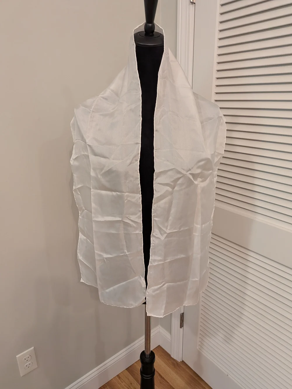 Sheer White Scarf - Lightweight Cover-Up 60